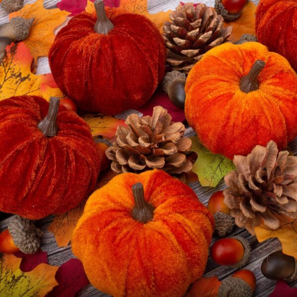 Artificial Pumpkins Velvet Pumpkins 2
