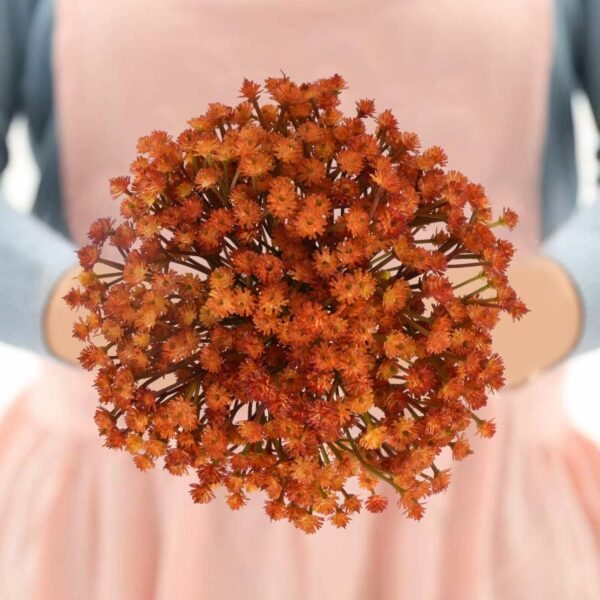 Artificial Flowers Baby Breath Orange Fall Flowers Real 4