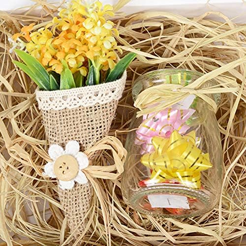 Natural Raffia Ribbon Paper Christmas Raffia for Florist Bouquets Decoration Crafts Raffia Ribbon 2X 50g 6