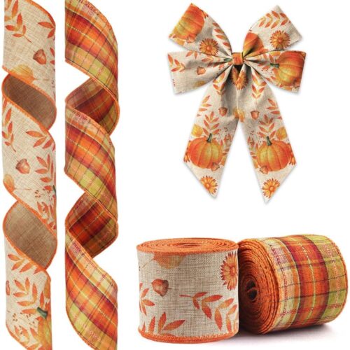1 Fall Ribbons for Wreath Bows Wrapping Gifts