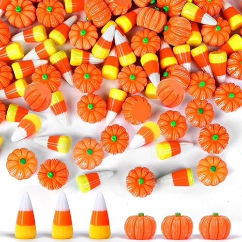 1 Candy Corn Mini Resin Charms Small Ornaments