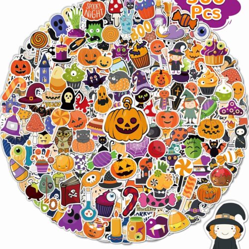 1 Halloween Pumpkin Stickers Bulk