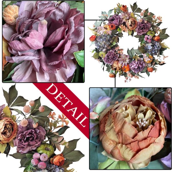 Purple Orange Peony and Pumpkins 4