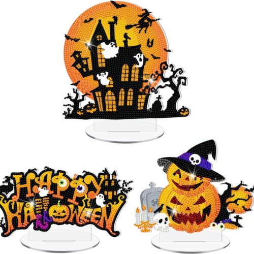 1 - Copy - Copy - Copy - Copy - Copy - Copy - Copy - Copy - Copy - Copy - Copy - Copy - Copy Pumpkin DIY Diamond Art Halloween Desktop Ornaments