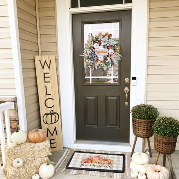 thanksgving Farmhouse Decoration with Ribbon Bow 4