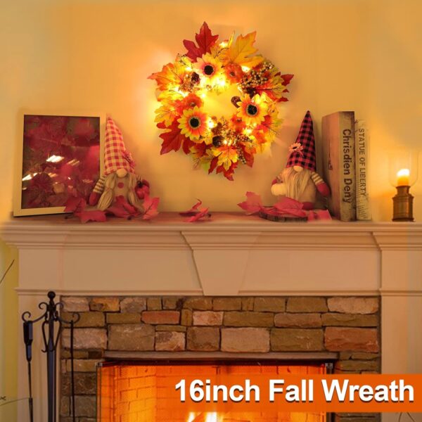 Sunflower Fall Wreaths for Front Door and Outdoor 4