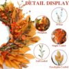 Fall Wreath for Front Door Artificial Autumn
