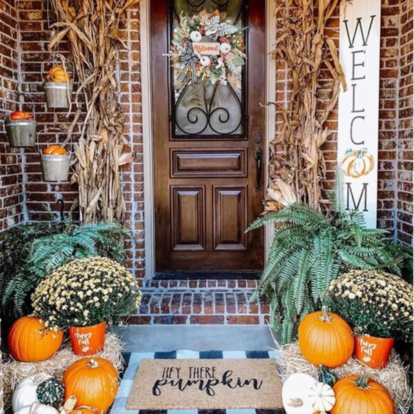 thanksgving Farmhouse Decoration with Ribbon Bow 2
