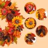 Fall Wreath for Front Door with Lights