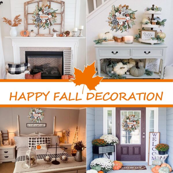 thanksgving Farmhouse Decoration with Ribbon Bow 3