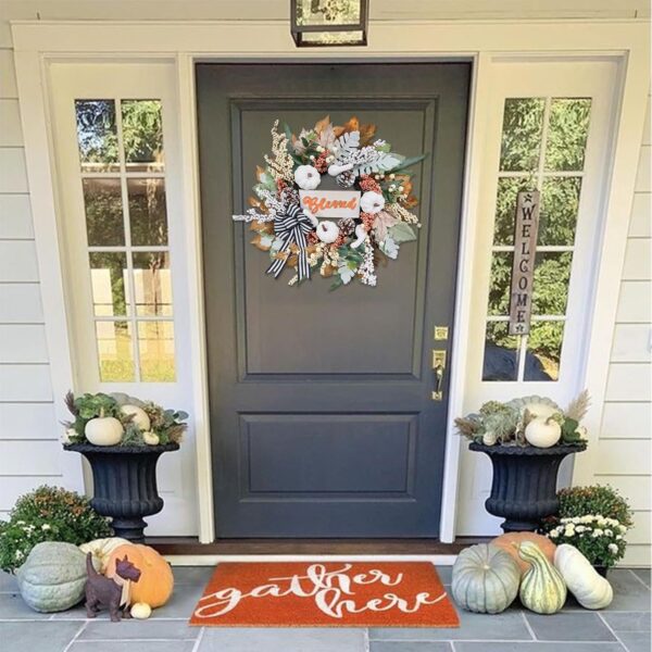 thanksgving Farmhouse Decoration with Ribbon Bow 6