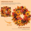 Fall Wreath for Front Door with Lights