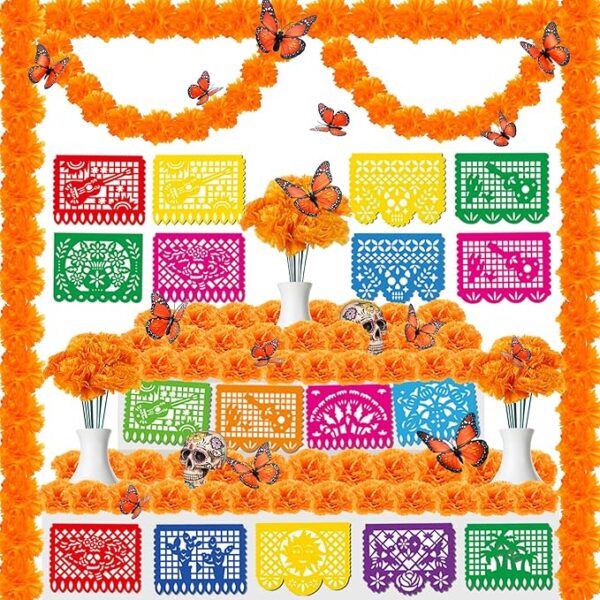 56Pcs Day of the Dead Decorations Set 1