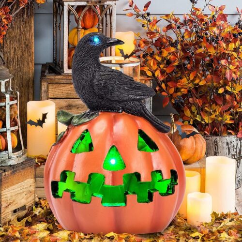 Solar Halloween Pumpkin Decoration