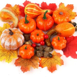 Artificial Mini Pumpkins, Faux Foam Pumpkins