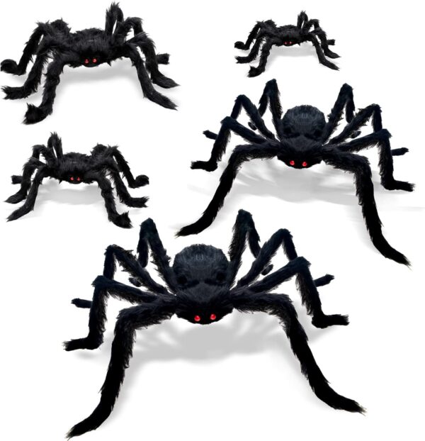 5 Pcs Halloween Spiders Halloween Decorations Outdoor 1