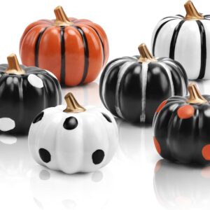 6 pcs Artificial Pumpkins for Crafts Decorations