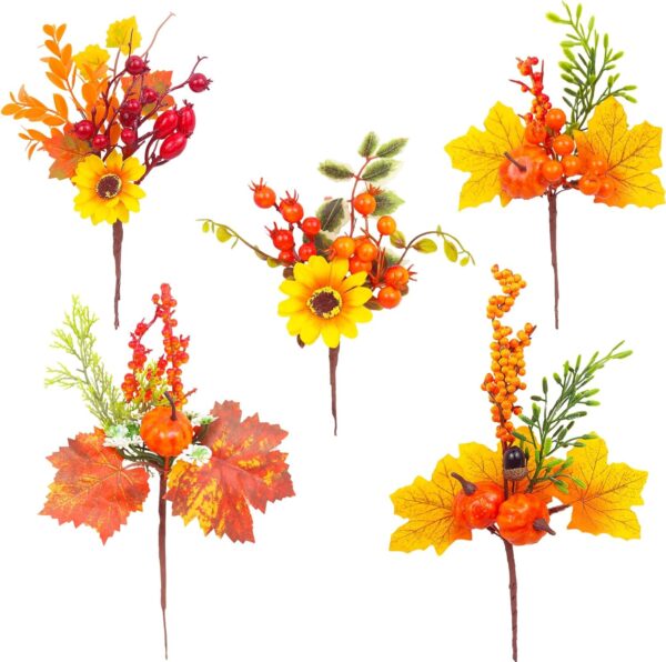 Fall Stems Artificial Berry Picks Artificial Flowers Mum Autumn Fall Floral Picks 1