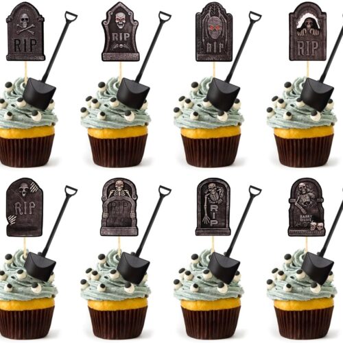 32pcs Halloween Cupcake Toppers Cake Decorations