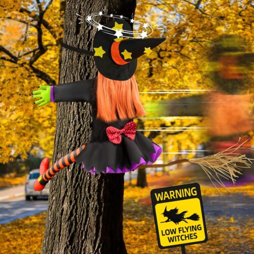 1 Halloween Decorations Outdoor Crashing Witch