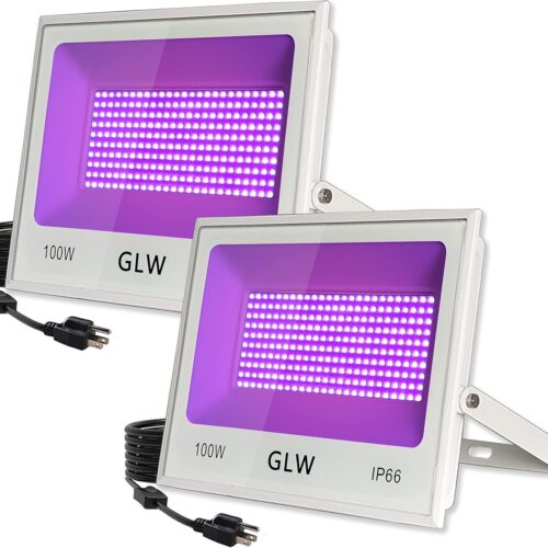 2 Pack 100W LED Black Light