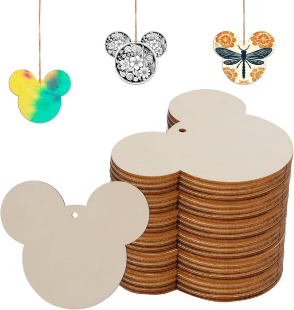 Unfinished Wooden Gift Ornaments DIY Craft Birthday Present 1