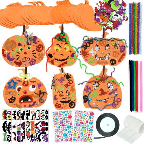 485Pcs Halloween Crafts for Kids Foam Pumpkins for Crafts