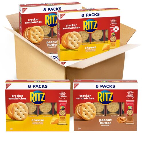 Peanut Butter Sandwich Cracker Snacks and Cheese