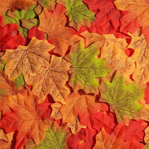 1 SITUMEIZI Fall Leaves Fake Fall Decoration for Home Autumn Fall Decor Maple Leaf 3.15inch for Halloween Thanksgiving Day Party Decorations Fall Crafts Props Holiday(200 PCS,Assorted Colors)