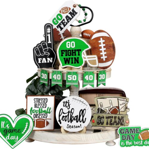 1 16 Pcs Football Tiered Tray Decor Fall Football Decor