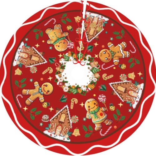 1 Gingerbread Man Candy Christmas Tree Skirt