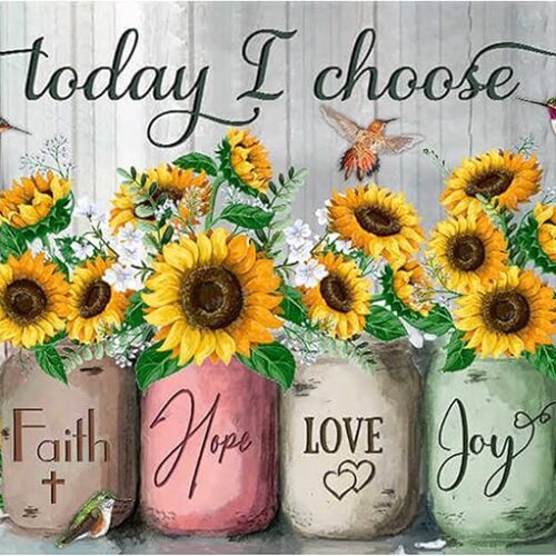 1 Hlison 5D Diamond Painting Kits for Adults, Diamond Art Kits for Kids Beginner, Sunflower DIY Rhinestone Diamond Painting for Gift, Home Wall Decor (12”W x 16”L)