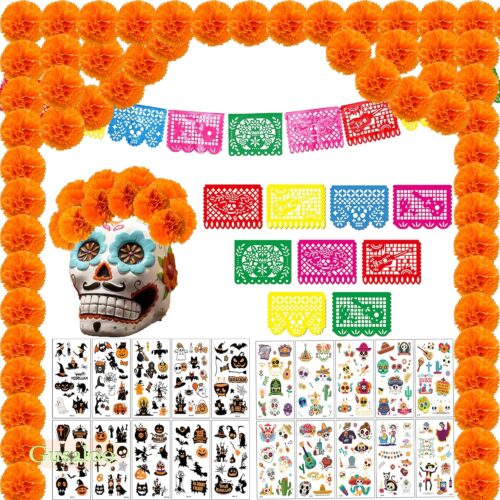 Marigold Flower Banner Sticker Kit 79pcs