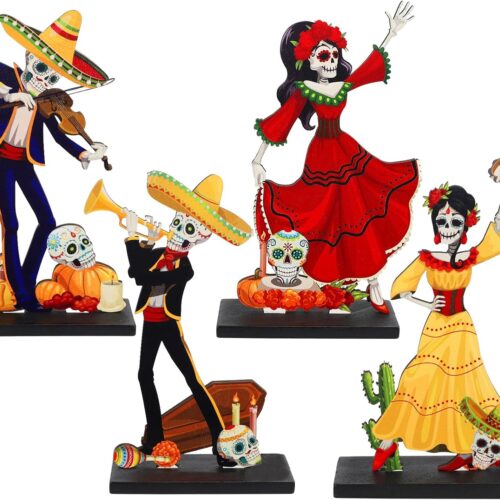 4 Pieces Day of The Dead Table Top