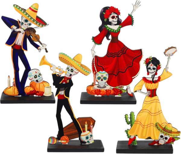 4 Pieces Day of The Dead Table Top 1