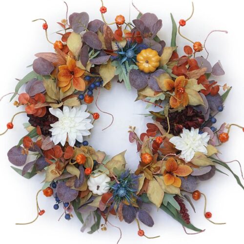 24 Inch Fall Wreaths for Front Door Outside