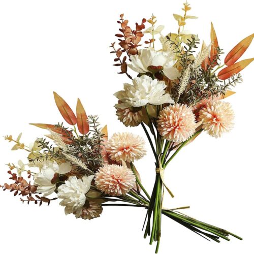 2Packs Artificial Faux Flowers Plant Silk