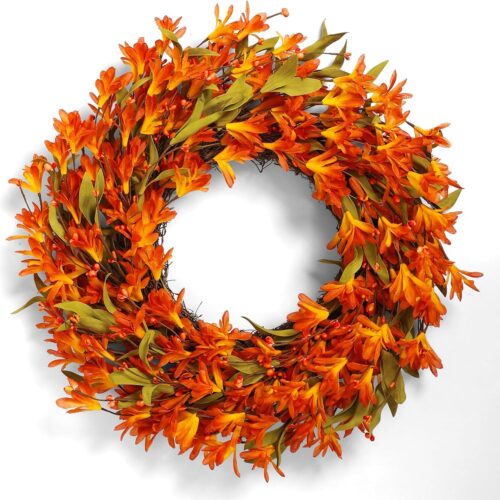Artificial Fall Wreath 22 Inch Autumn Wreaths