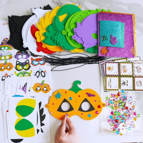24 Sets Halloween Masks Craft Kits Halloween