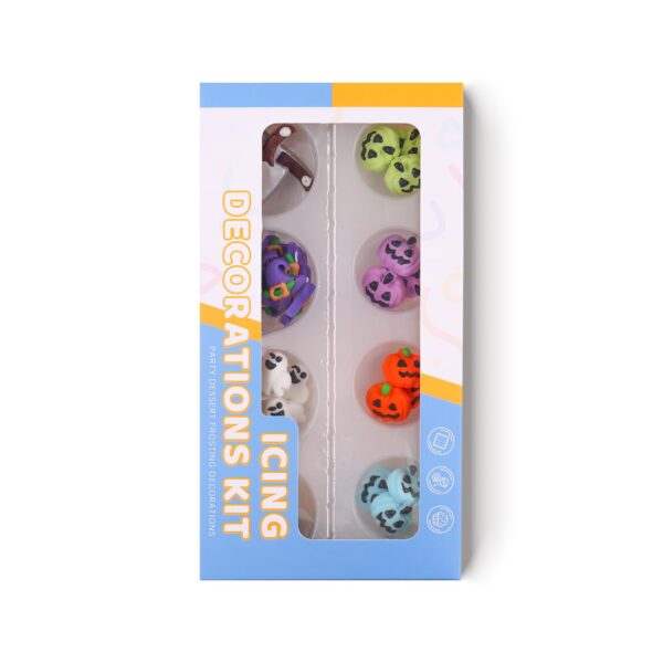 Halloween Cake Decoration, Royal Icing Decorations for Cakes, Pumpkins, Knife, Axe, Ghosts, Magic Hat 2