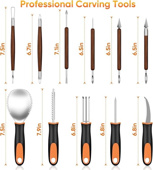 Pumpkin Carving Kit with Stencils, 31 PCS 5