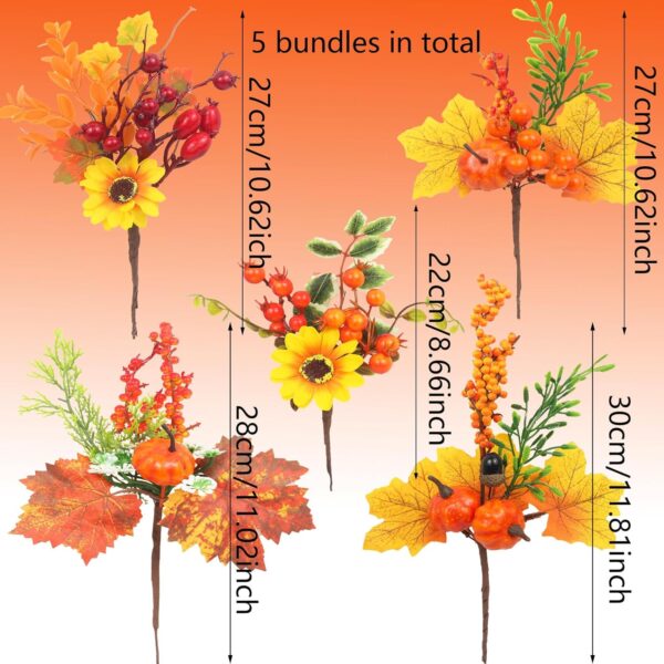 Fall Stems Artificial Berry Picks Artificial Flowers Mum Autumn Fall Floral Picks 4