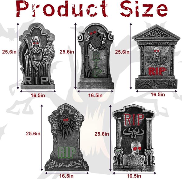 DIY Halloween Tombstone Set 4