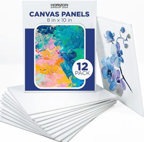 8x10 Canvas Panel Boards Value Pack of 12, Primed, Perfect for Painting 4