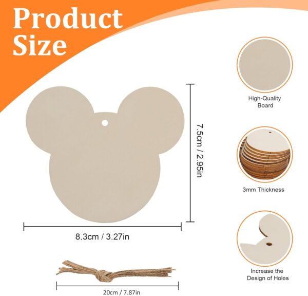 Unfinished Wooden Gift Ornaments DIY Craft Birthday Present 4