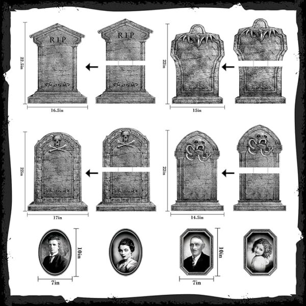 Graveyard Tombstones Halloween Decorations Outdoor 4