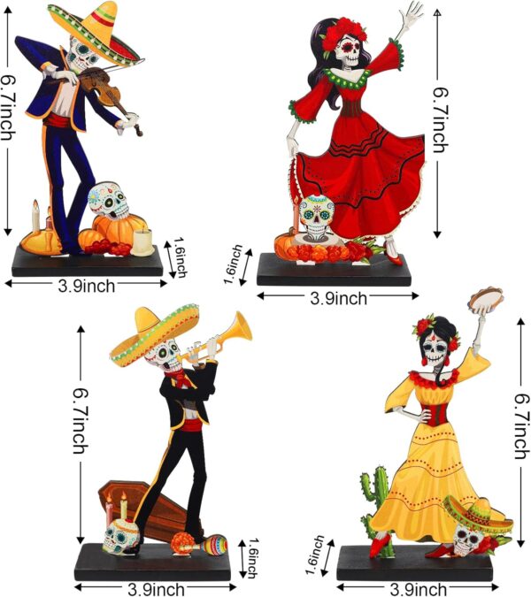4 Pieces Day of The Dead Table Top 4