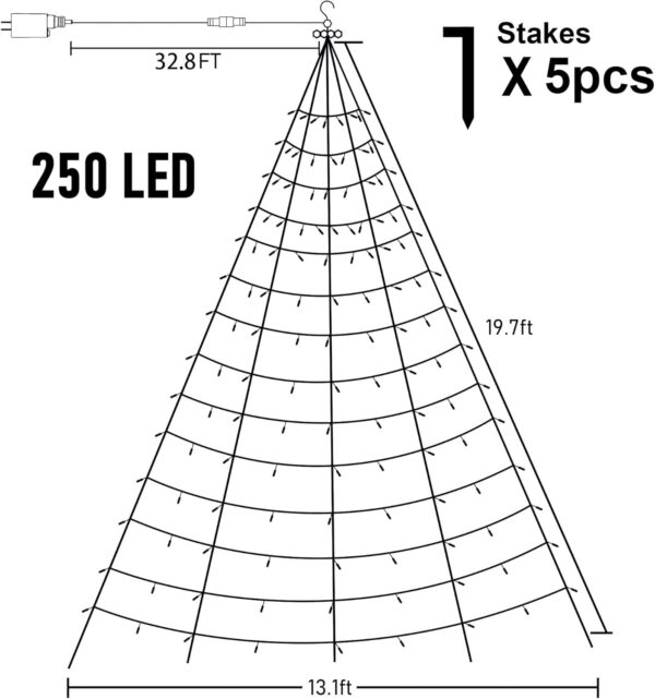 Orange and Purple Halloween Spider Web Lights Outdoor Decorations 4