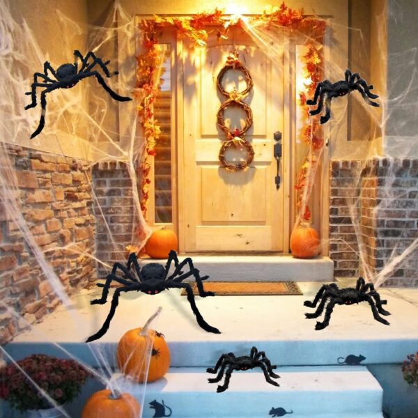 5 Pcs Halloween Spiders Halloween Decorations Outdoor 3