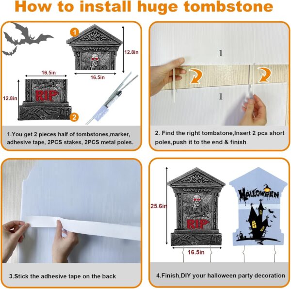DIY Halloween Tombstone Set 3